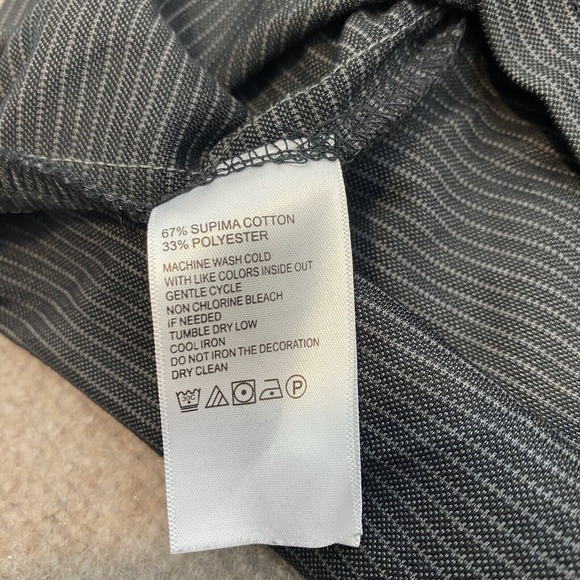 Tommy Bahama Polo Shirt Mens Large Black Gray Supima Marlin Logo Rugby Golfer - Picture 10 of 14